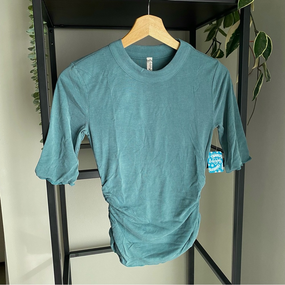NWT Free People Intimately Talk To Me Side Cinched Tee